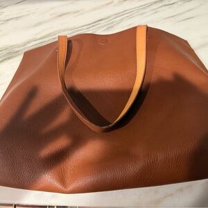 G.H. Bass & Co. Tan Faux Leather Tote